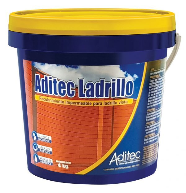 RECUBRIMIENTO IMPERMEABLE PARA LADRILLOS – LADRILLO 4KG ADITEC