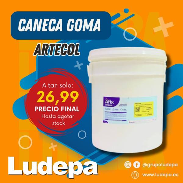 CANECA GOMA BLANCA ARTECOL MFA 20KG USO UNIVERSAL PEGATEX